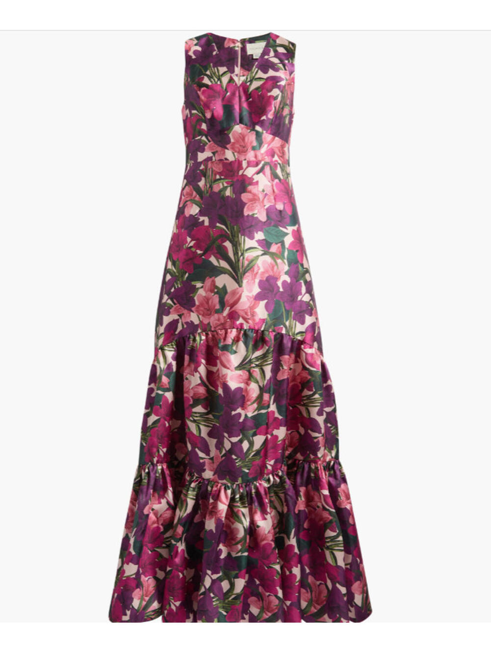 NEW, SACHIN & BABI Rori Floral Sleeveless Mikado Gown SZ 12 #LD260 - Picture 2 of 11
